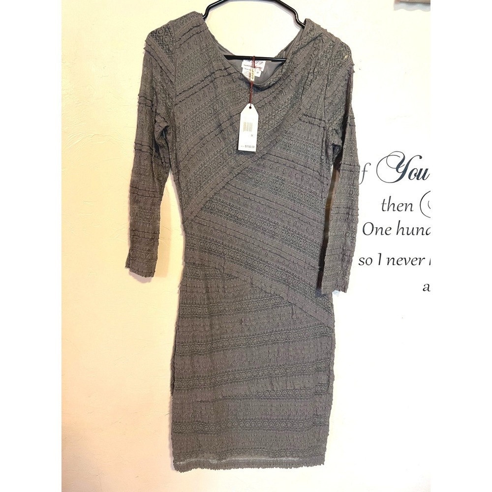 MSSP Max Studio Aurelie Steel Grey Lace Tiered Midi Dress whimsigoth dark punk